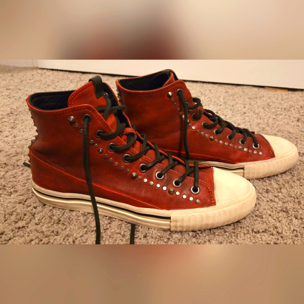 John Varvatos Men's Vintage Studded High-top Sneaker